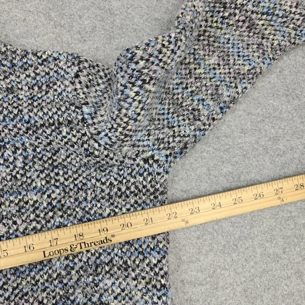 Free People Sweater Womens Small Gray Marled Chunky Knit Mock Neck Pullover